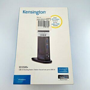 Kensington SD3500v USB 3.0 Docking Station Dual Video Outputs – New Sealed